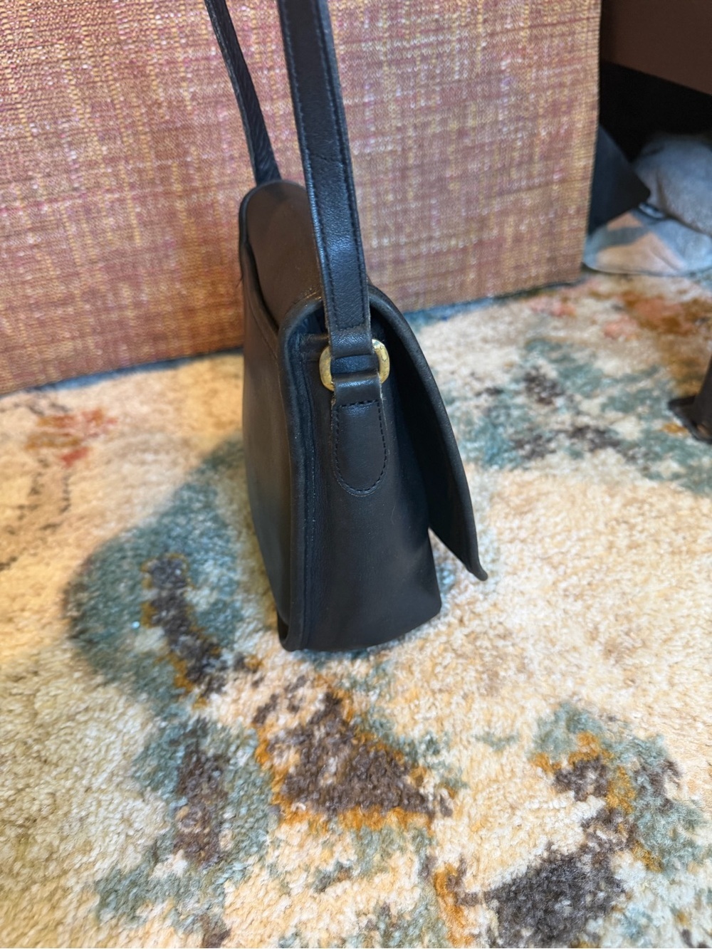 Vintage Coach Companion Flap Bag in Black - Picture 4 of 9